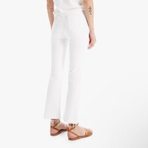 MOTHER denim white frayed ankle jeans